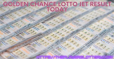 golden chance jet result
